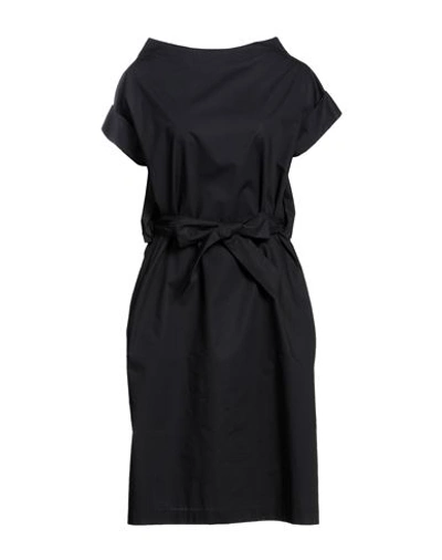 Shop Rossopuro Woman Midi Dress Black Size M Cotton