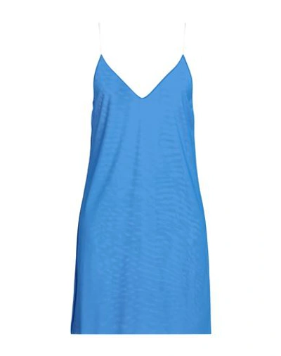 Fisico Cristina Ferrari Fisico Woman Mini Dress Blue Size M Polyamide, Elastane In Blue