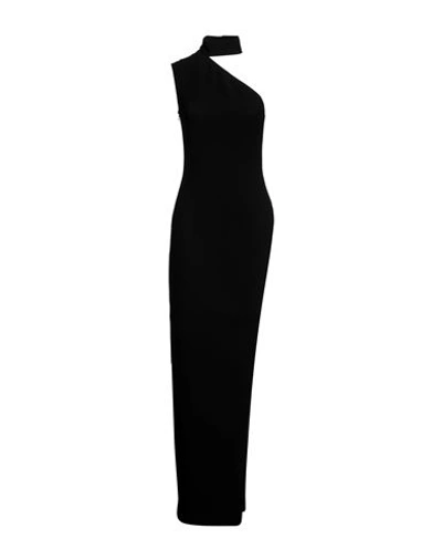Monot Mônot Asymmetric Shoulder Dress In Black
