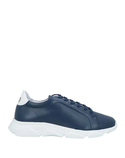 Shop Pantofola D'oro Man Sneakers Midnight Blue Size 9 Calfskin