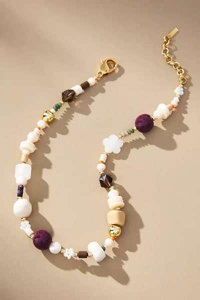Shop Eliou Kruze Beaded Necklace In White