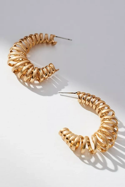 Shop By Anthropologie Coil Hoop Earrings In Gold