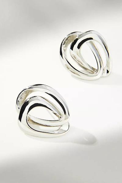 Shop By Anthropologie Infinity Circle Post Earrings In Silver