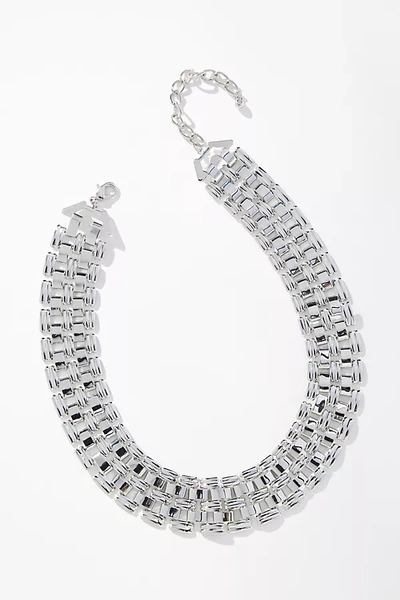 Shop By Anthropologie Watch Chain Collar Necklace In Silver