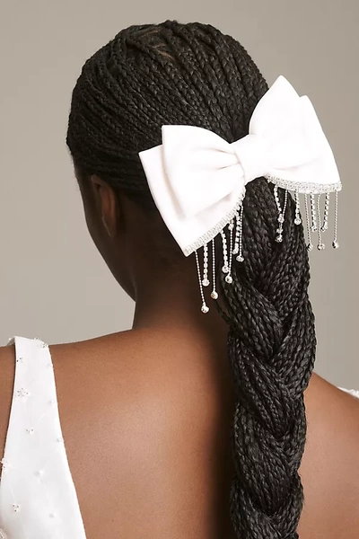 Shop Sister Jane Priya Velvet Hair Bow In White