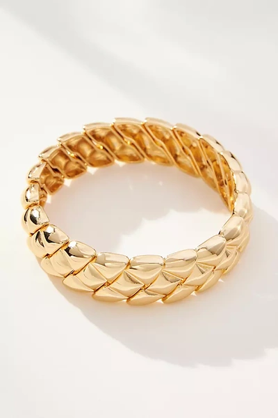 Shop Anthropologie Molten Metal Stretch Bracelet In Gold