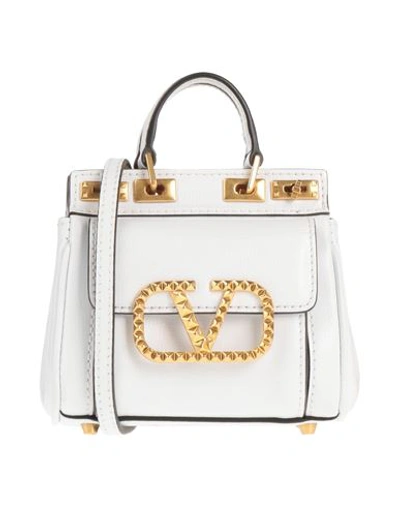 Shop Valentino Garavani Woman Handbag White Size - Soft Leather, Metal