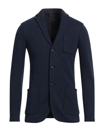 Shop Woolrich Man Blazer Midnight Blue Size Xl Cotton, Acrylic, Polyester, Viscose, Polyamide