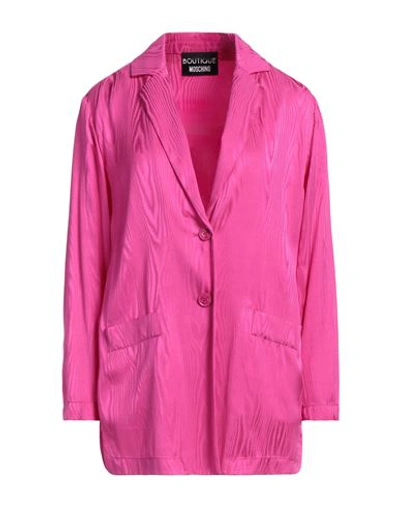 Shop Boutique Moschino Woman Blazer Fuchsia Size 12 Viscose In Pink