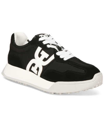 Sam Edelman Langley Lace Up Sneaker In Black Suede