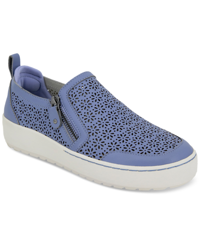 Jambu Womens Cushioned Footbed Leather Casual And Fashion Sneakers In Denim