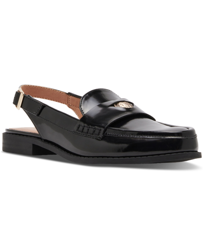 Shop Madden Girl Polly Slingback Penny Loafer Flats In Black Box