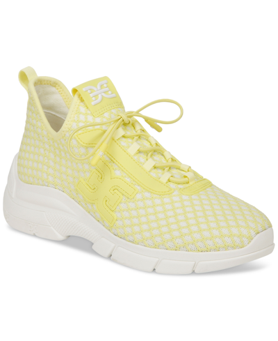 Shop Sam Edelman Women's Cami Knit Lace-up Sneakers In Lime Knit