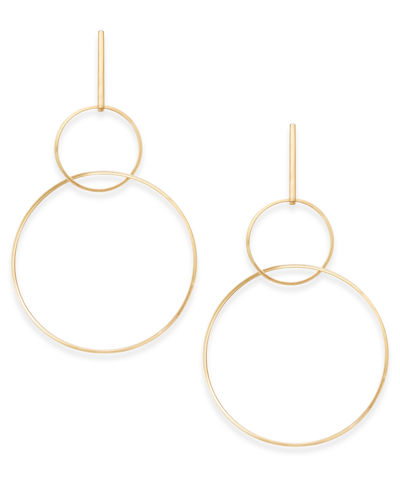 Inc International Concepts Gold-tone Interlocking Hoop Statement Earrings, Created For Macy's In Gold