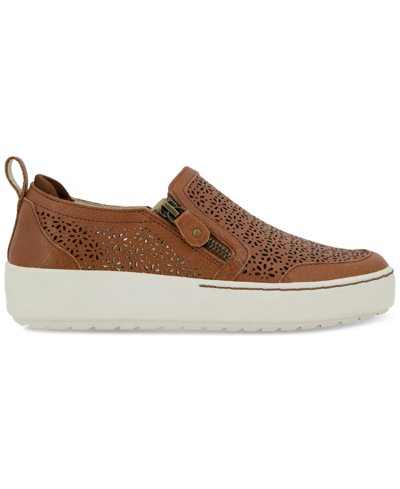 Shop Jambu Women's July Slip-on Zipoer Sneakers In Saddle