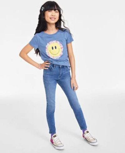 Shop Epic Threads Big Girls Daisy Smile Graphic T Shirt Aster Skinny Jeans Created For Macys In Sky Hthr