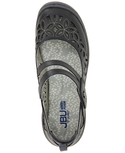 Jbu Women's Bellerose Encore Casual Mary Jane Flats In Dark Gray