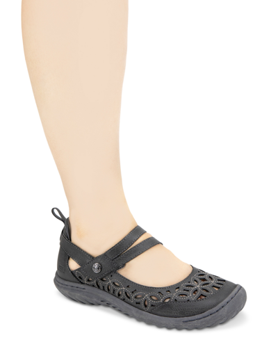Jbu Women's Bellerose Encore Casual Mary Jane Flats In Dark Gray