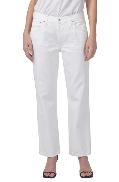 Shop Citizens Of Humanity Neve Relaxed Straight Leg Jeans In Full Moon
