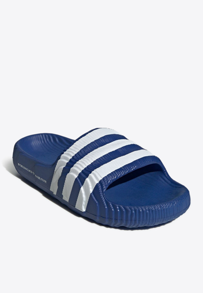 Shop Adidas Originals Adilette 22 Slides In Blue