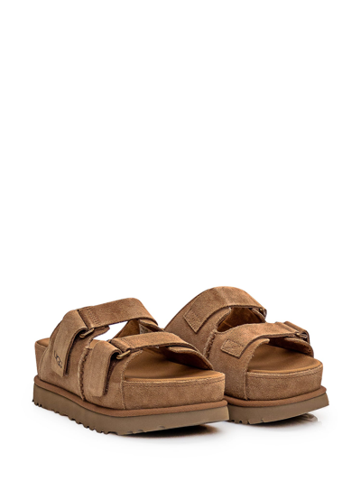 Shop Ugg Goldenstar Sandal In Chestnut