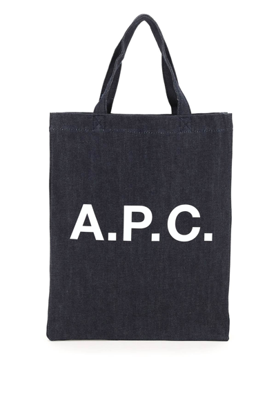 Shop Apc Laure Tote Bag In Indigo (blue)