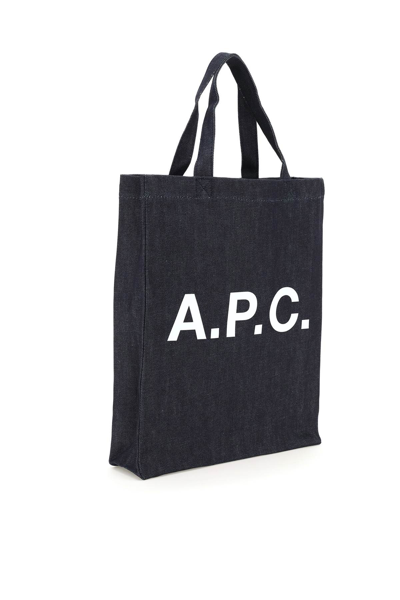 Shop Apc Laure Tote Bag In Indigo (blue)