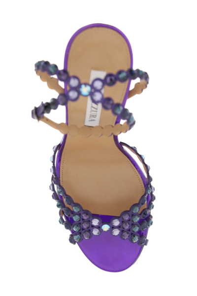 Shop Aquazzura Tequila Sandals In Ultraviolet (purple)