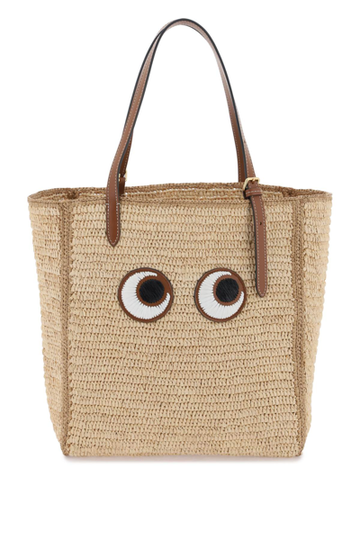 Shop Anya Hindmarch Eyes N/s Tote Bag In Natural (beige)