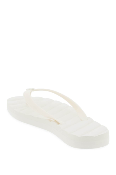 Shop Tory Burch Kira Thong Slides In Ivory Ivory Ivory (white)