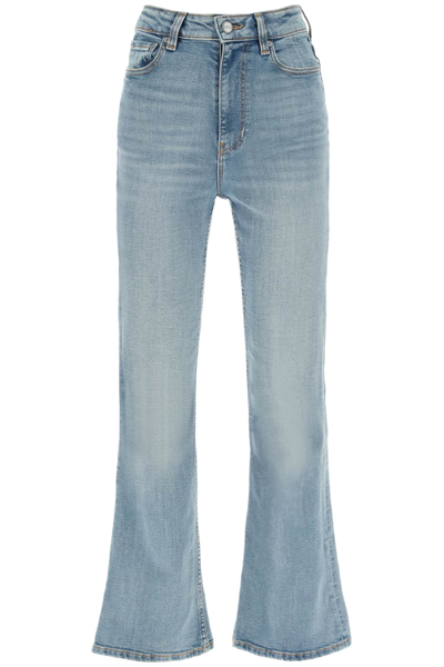 Shop Ganni Bootcut Jeans In Tint Wash (light Blue)