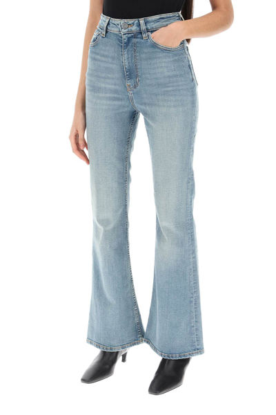 Shop Ganni Bootcut Jeans In Tint Wash (light Blue)