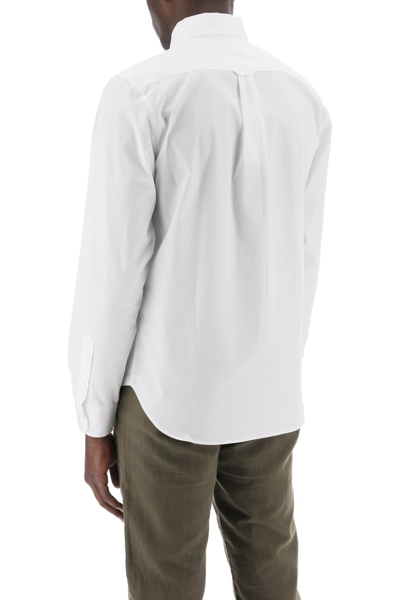 Shop Maison Kitsuné Fox Head Poplin Shirt In White (white)