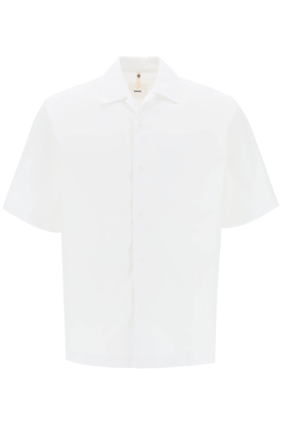 Shop Oamc Kurt Bowling Shirt In White (white)