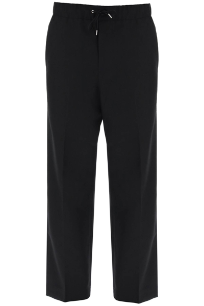 Shop Oamc Pants With Elasticated Waistband In Black (black)