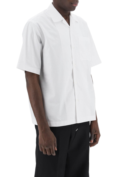 Shop Oamc Kurt Bowling Shirt In White (white)