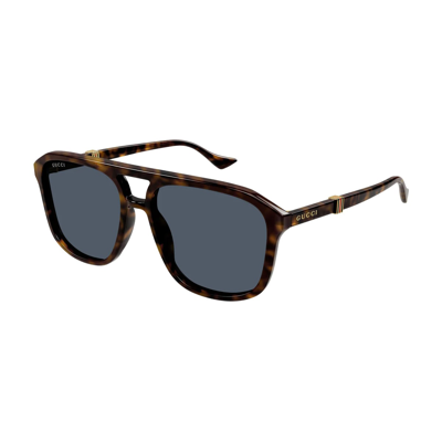 Shop Gucci Gg1494s Linea Web 002 Sunglasses In Marrone