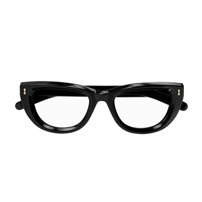 Shop Gucci Gg1521o Linea Rivets 001 Glasses In Nero