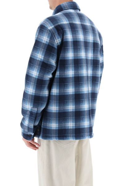 Shop Polo Ralph Lauren Check Overshirt In Outdoor Ombre Plaid (blue)