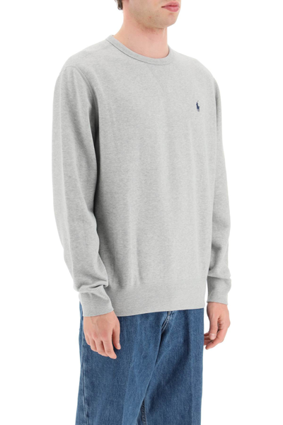 Shop Polo Ralph Lauren Rl Sweatshirt In Andover Heather (grey)