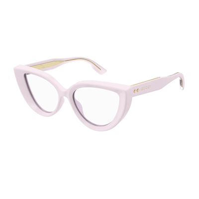 Shop Gucci Gg1530o Linea Rivets 003 Glasses In Rosa