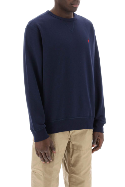 Shop Polo Ralph Lauren Rl Sweatshirt In Cruise Navy (blue)