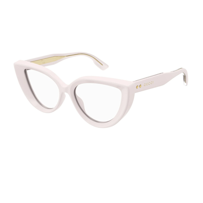 Shop Gucci Gg1530o Linea Rivets 004 Glasses In Avorio