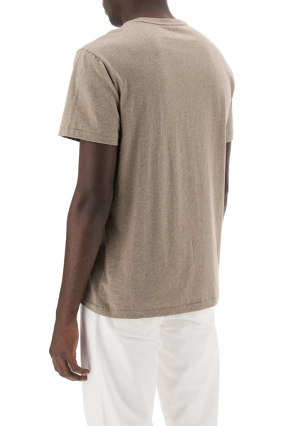 Shop Polo Ralph Lauren Custom Slim Fit Crew-neck T-shirt In Dark Taupe Heather (khaki)