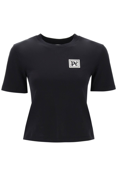 Shop Palm Angels Ski Club T-shirt In Black White (black)