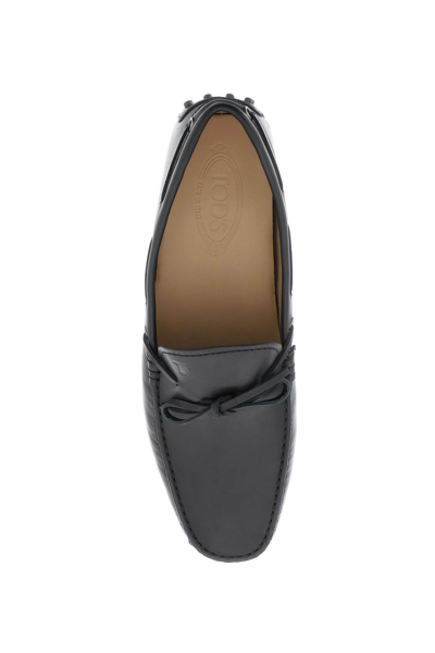 Shop Tod's City Gommino Loafers In Nero (black)
