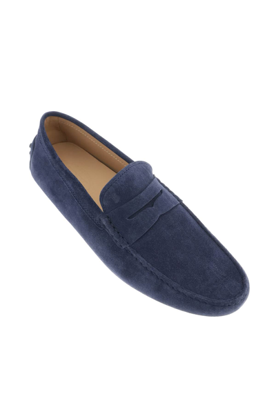 Shop Tod's Gommino Loafers In Galassia (blue)