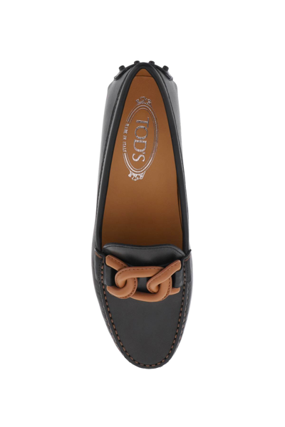 Shop Tod's Gommino Bubble Kate Loafers In Altraversione (brown)