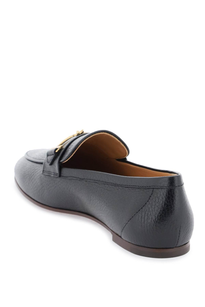 Shop Tod's Leather Loafers With Bow In Nero (black)