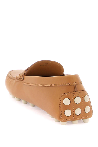 Shop Tod's Gommino Bubble Kate Loafers In Kenia Scuro (brown)